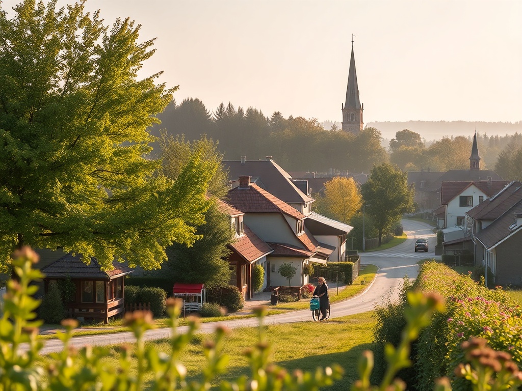 Bocian biały na gnieździe o zachodzie słońca nad Grajevem w Warmii-Mazowszu