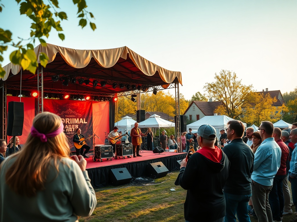 Radosni mieszkańcy Grajewo świętują Prima Aprilis na głównym placu miasta pośród żartów i humorystycznych ozdobień